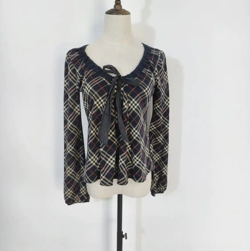 Burberry Burberry Spring Autumn Plaid Long Sleeve T-Shirt Size M / US 6-8 / IT 42-44 - 2 Thumbnail