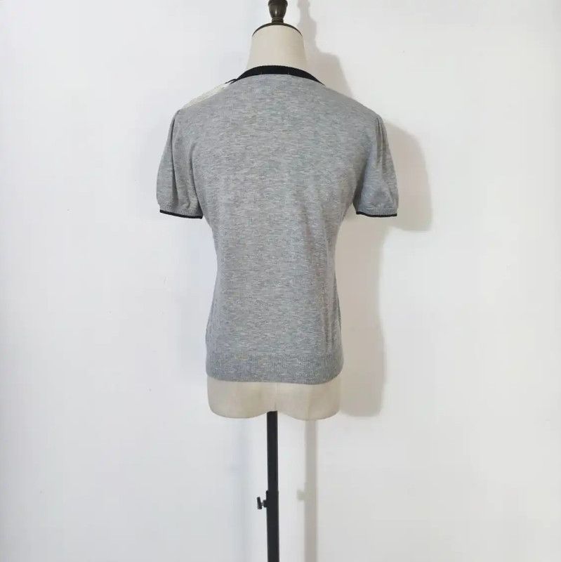 Burberry Burberry Gray Cotton Short Sleeve T-Shirt Size M / US 6-8 / IT 42-44 - 4 Thumbnail