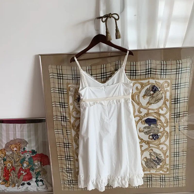 Burberry Burberry White Cotton Women's Dress Size M / US 6-8 / IT 42-44 - 4 Thumbnail