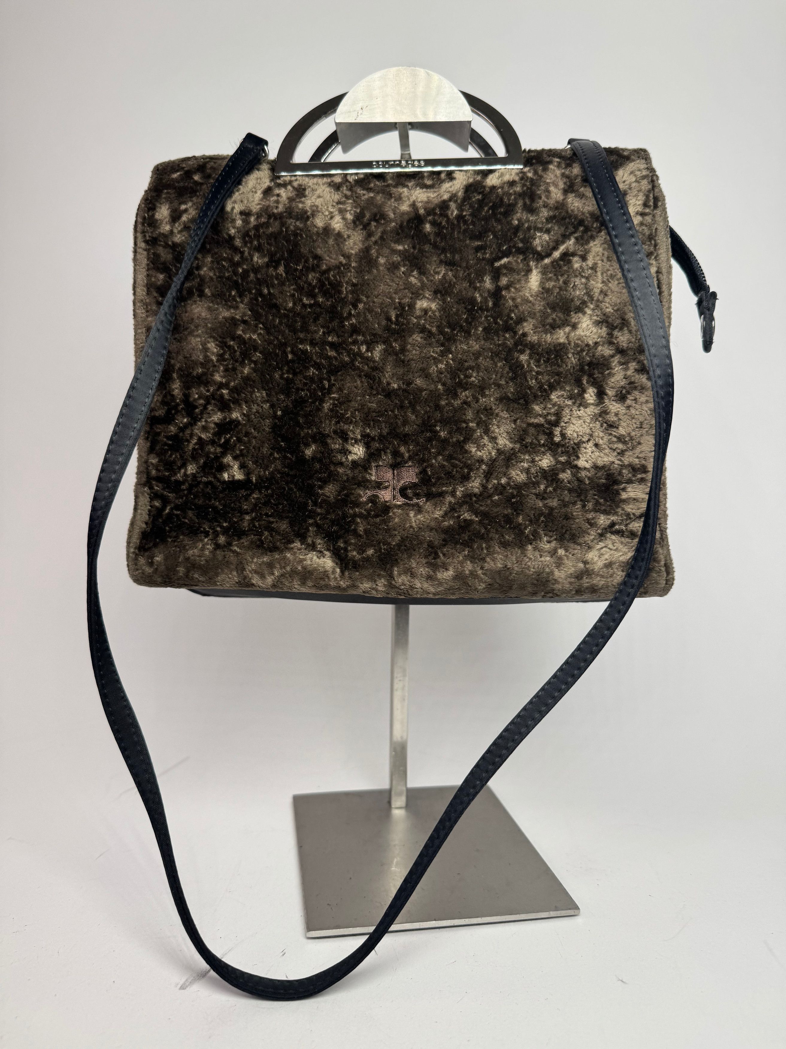 Courreges Vintage 2Way Fur Leather Bag brown Size ONE SIZE - 5 Thumbnail