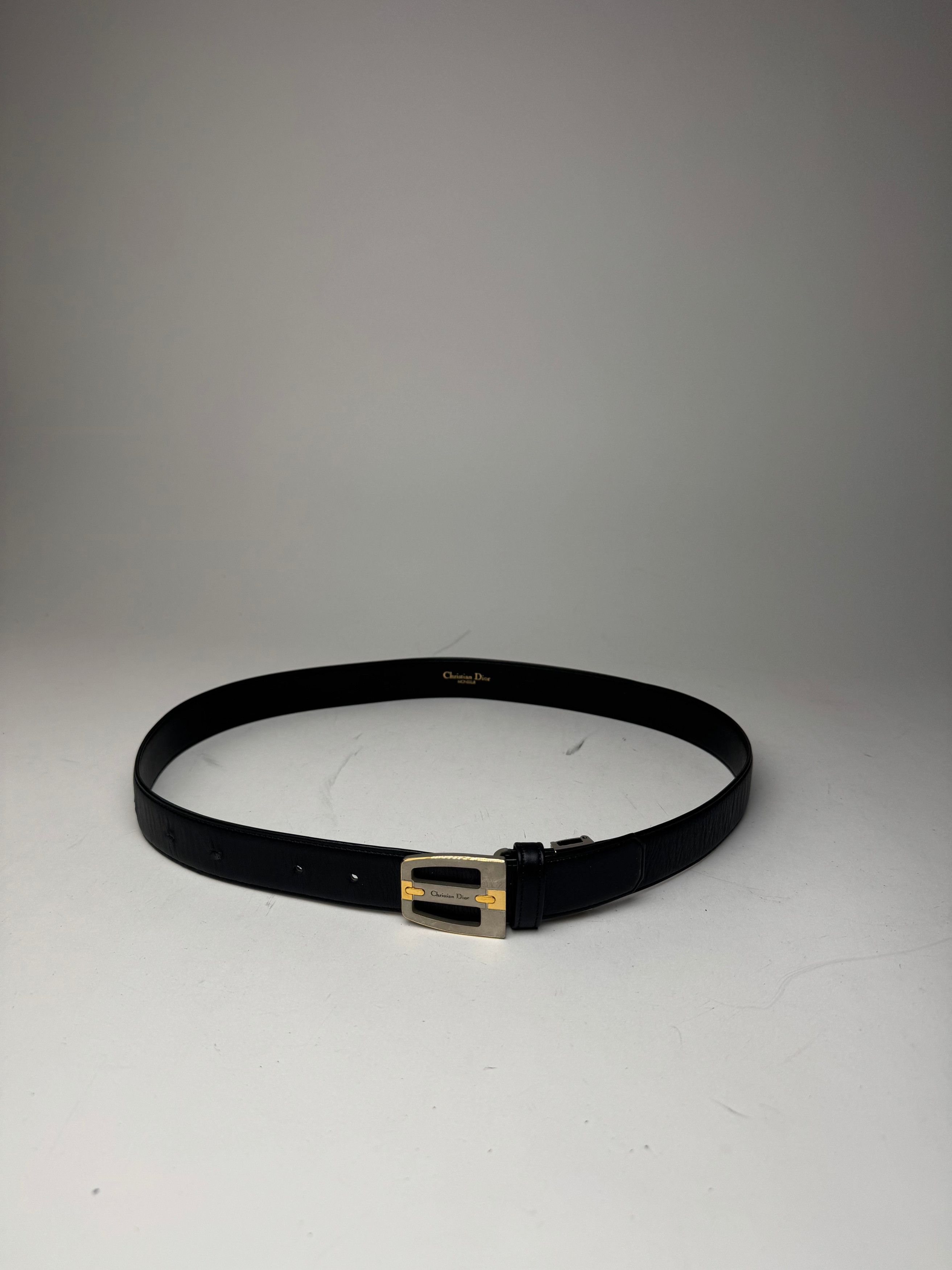 Dior Vintage Leather Belt Black Size ONE SIZE - 3 Thumbnail