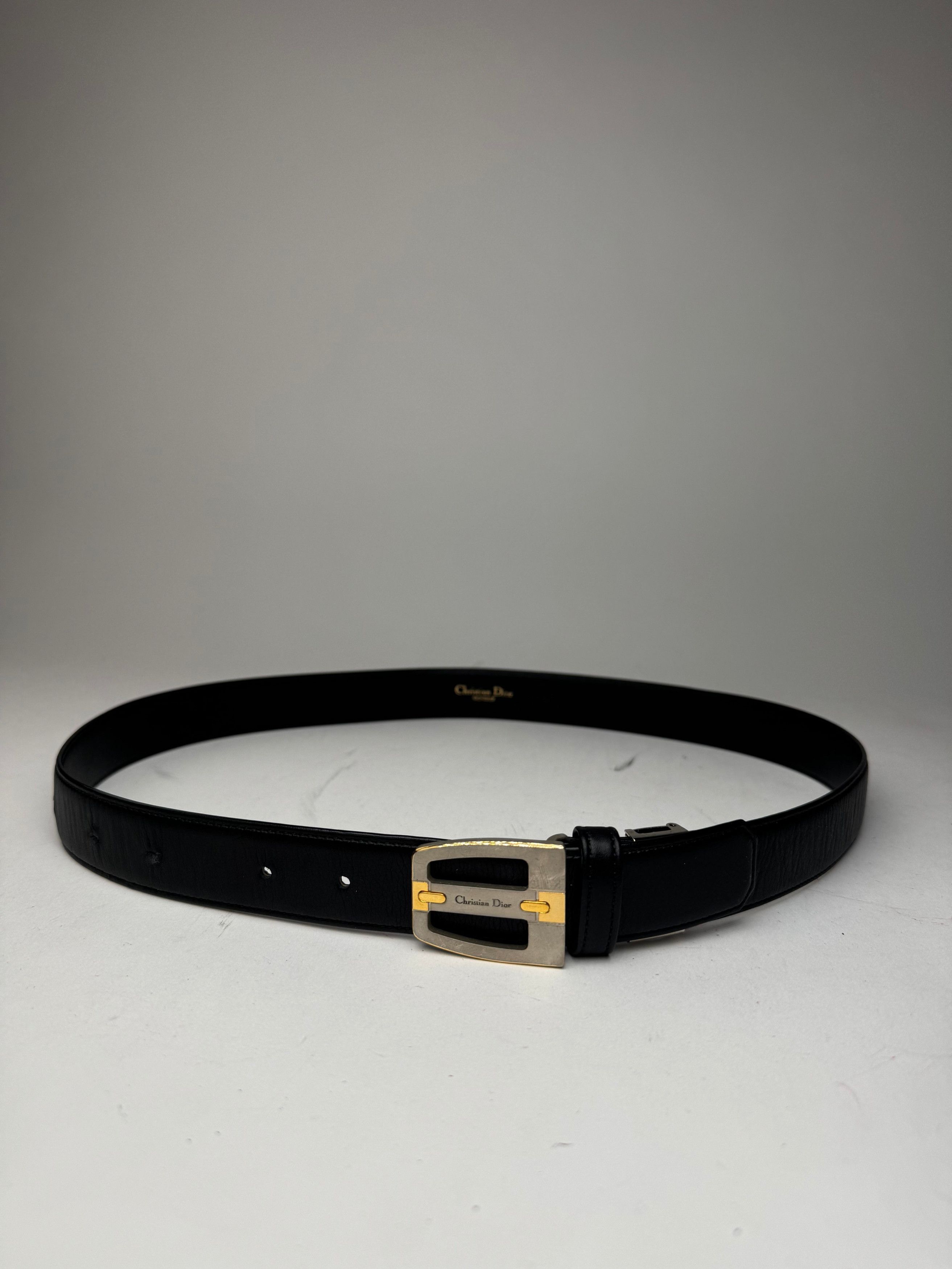 Dior Vintage Leather Belt Black Size ONE SIZE - 6 Thumbnail