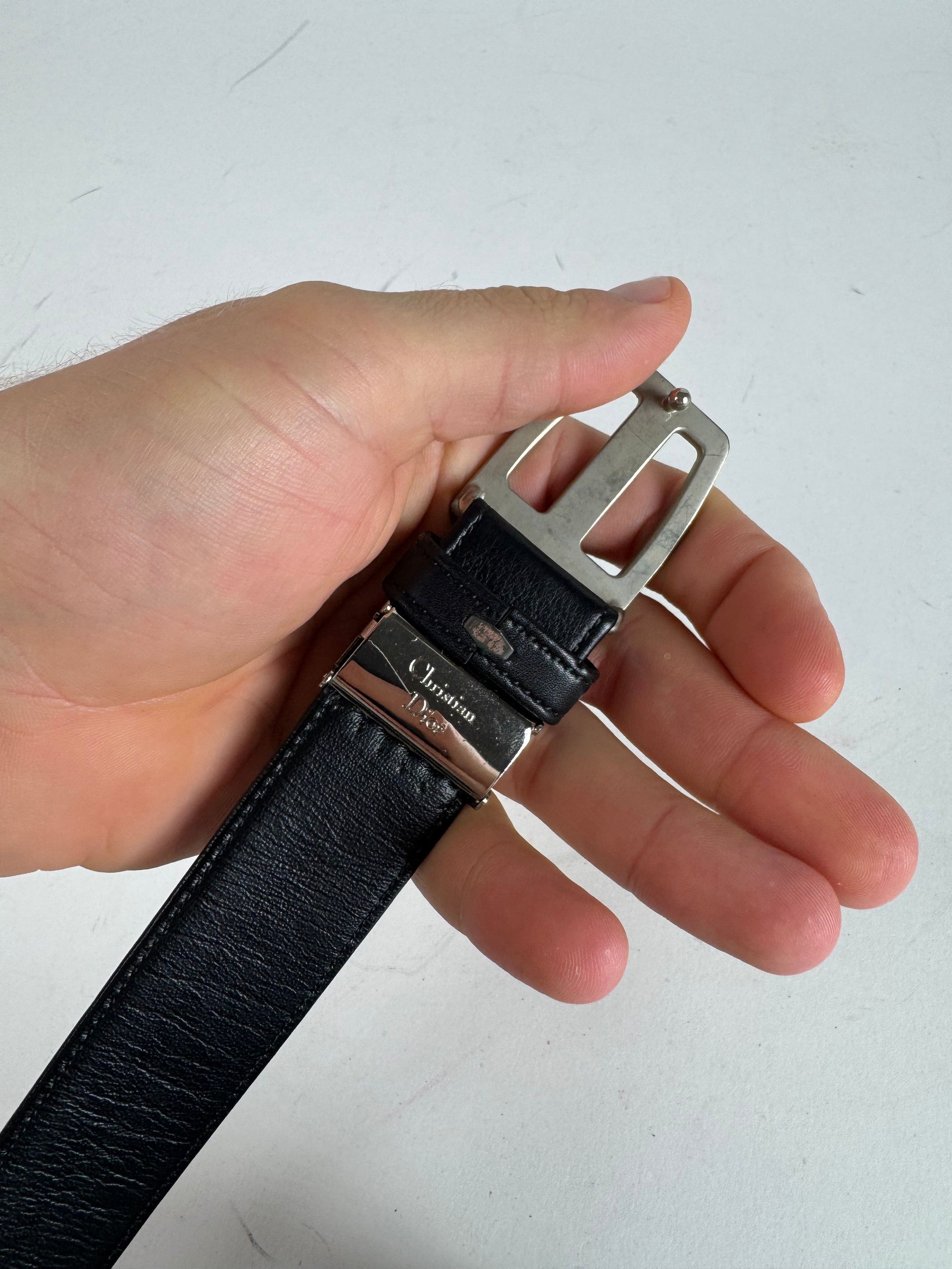 Dior Vintage Leather Belt Black Size ONE SIZE - 4 Thumbnail