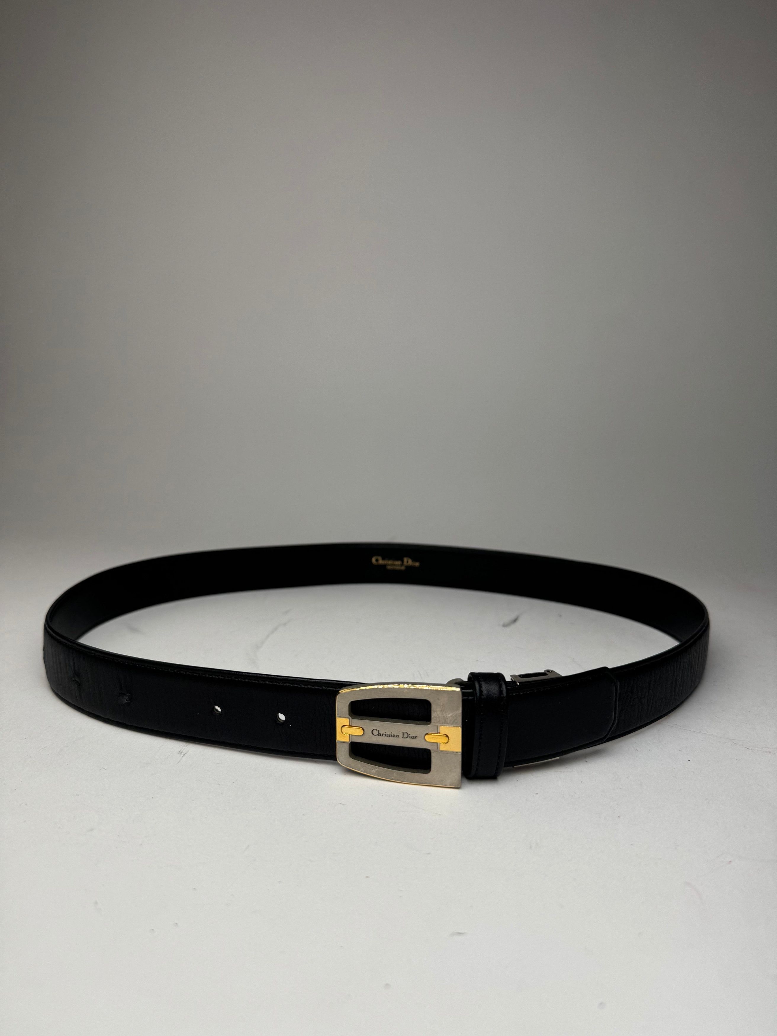 Dior Vintage Leather Belt Black Size ONE SIZE - 8 Thumbnail