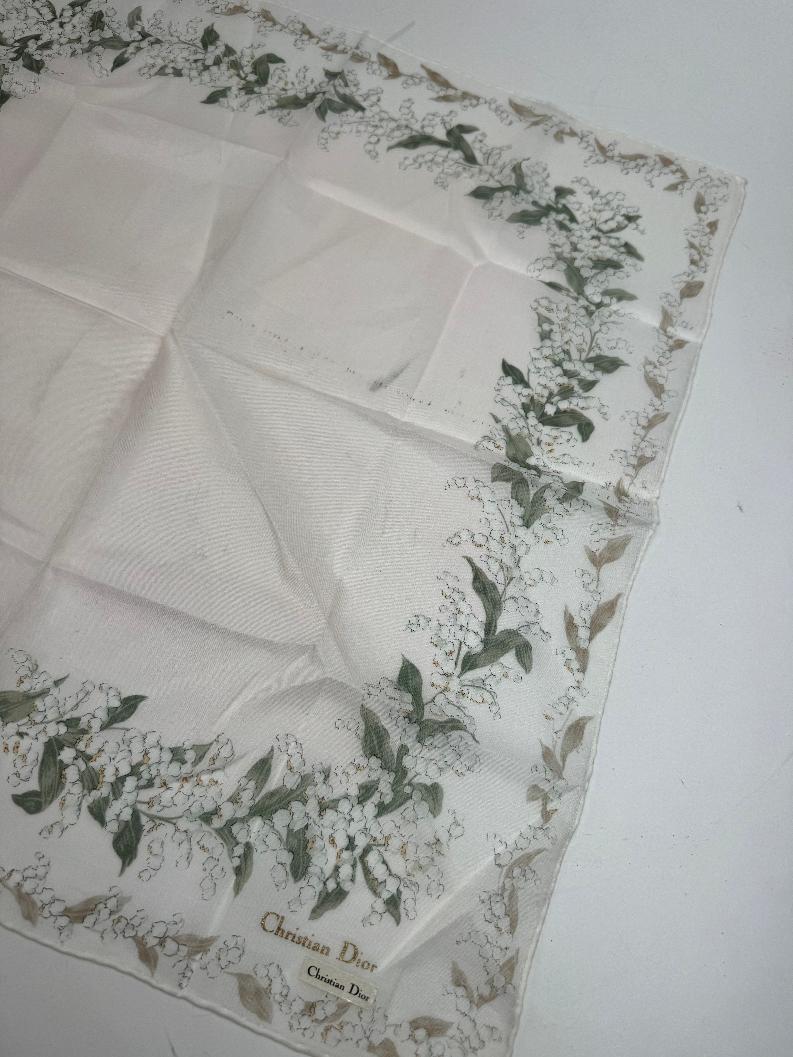 Dior Vintage Scarf White green Size ONE SIZE - 8 Thumbnail