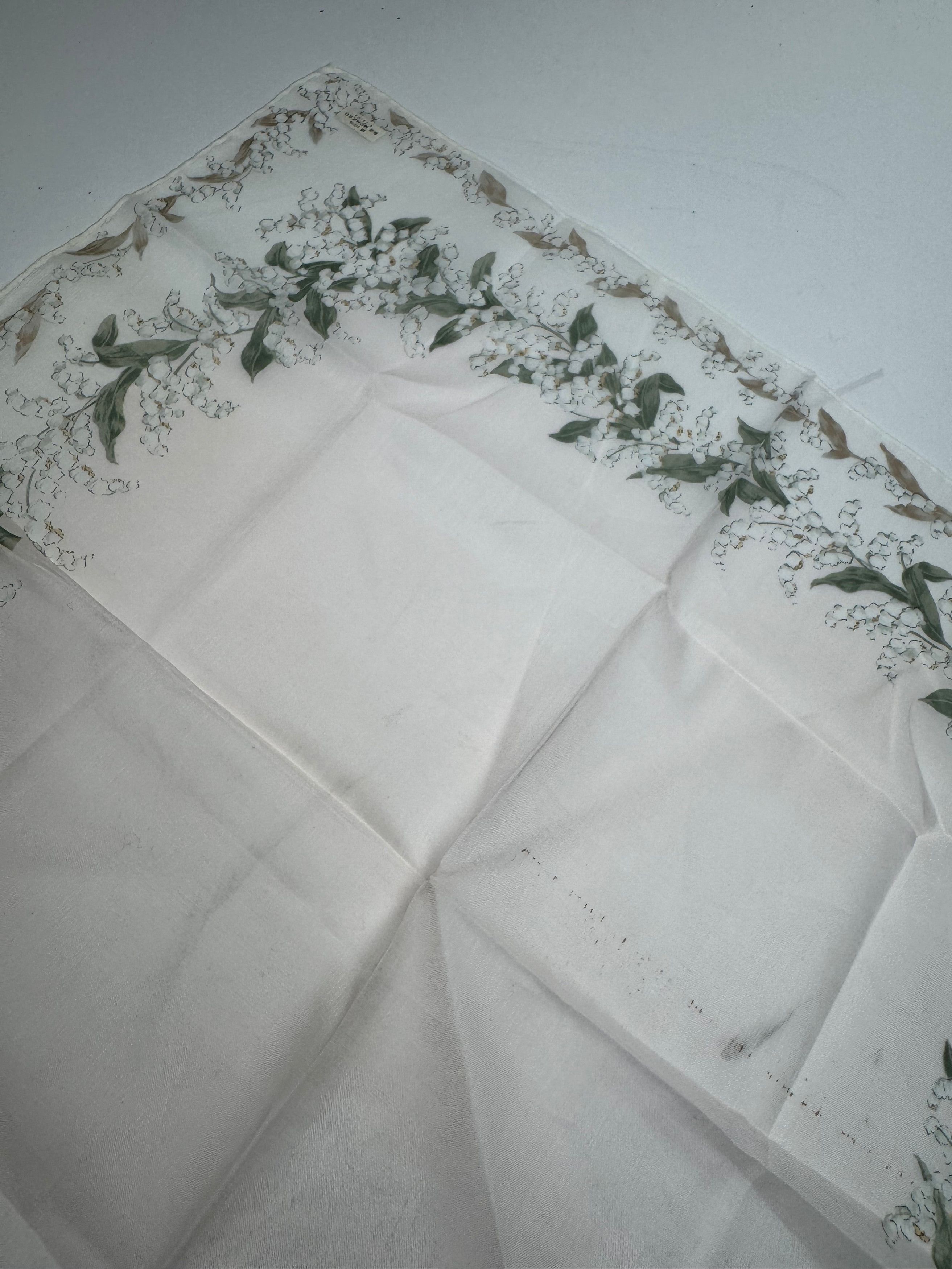Dior Vintage Scarf White green Size ONE SIZE - 7 Thumbnail