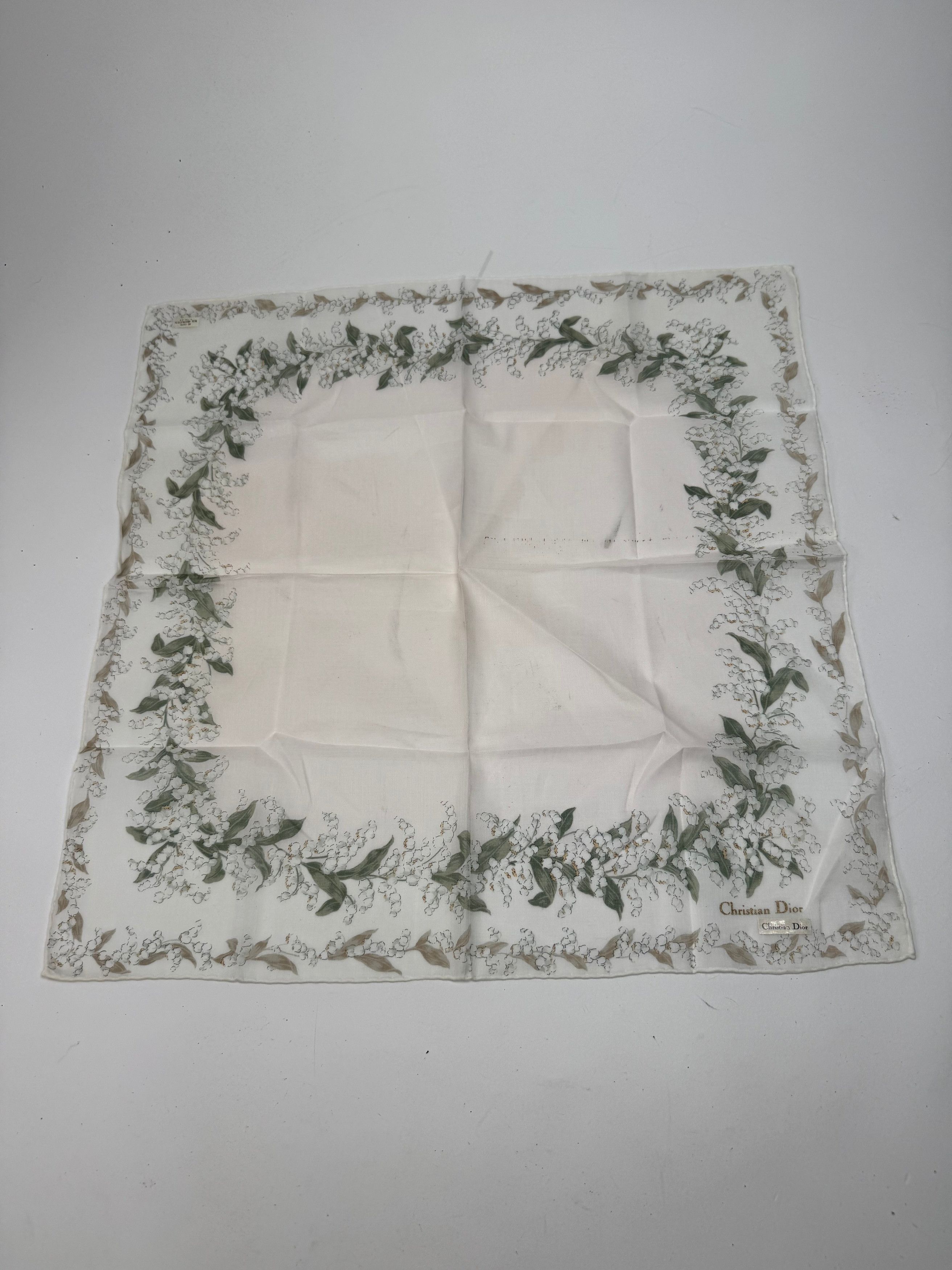 Dior Vintage Scarf White green Size ONE SIZE - 4 Thumbnail