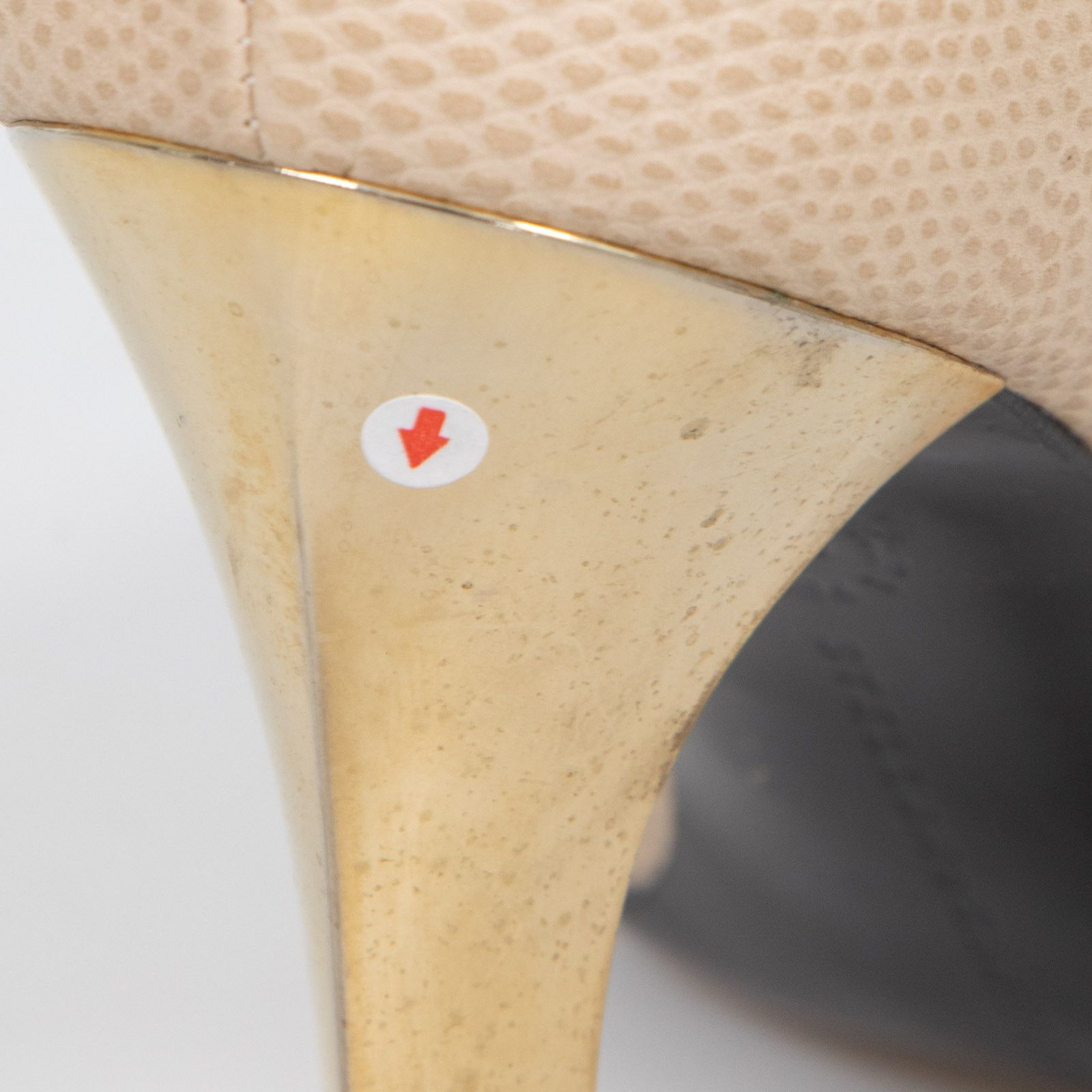 Stella McCartney Beige Vegan Leather Lizard Pumps Size US 7.5 / IT 37.5 - 7 Thumbnail