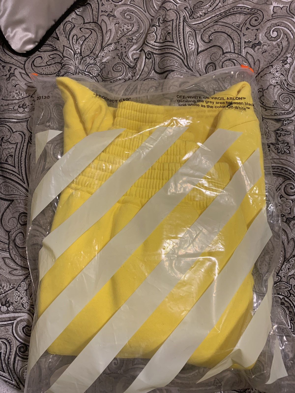 Off white yellow hands hoodie clearance