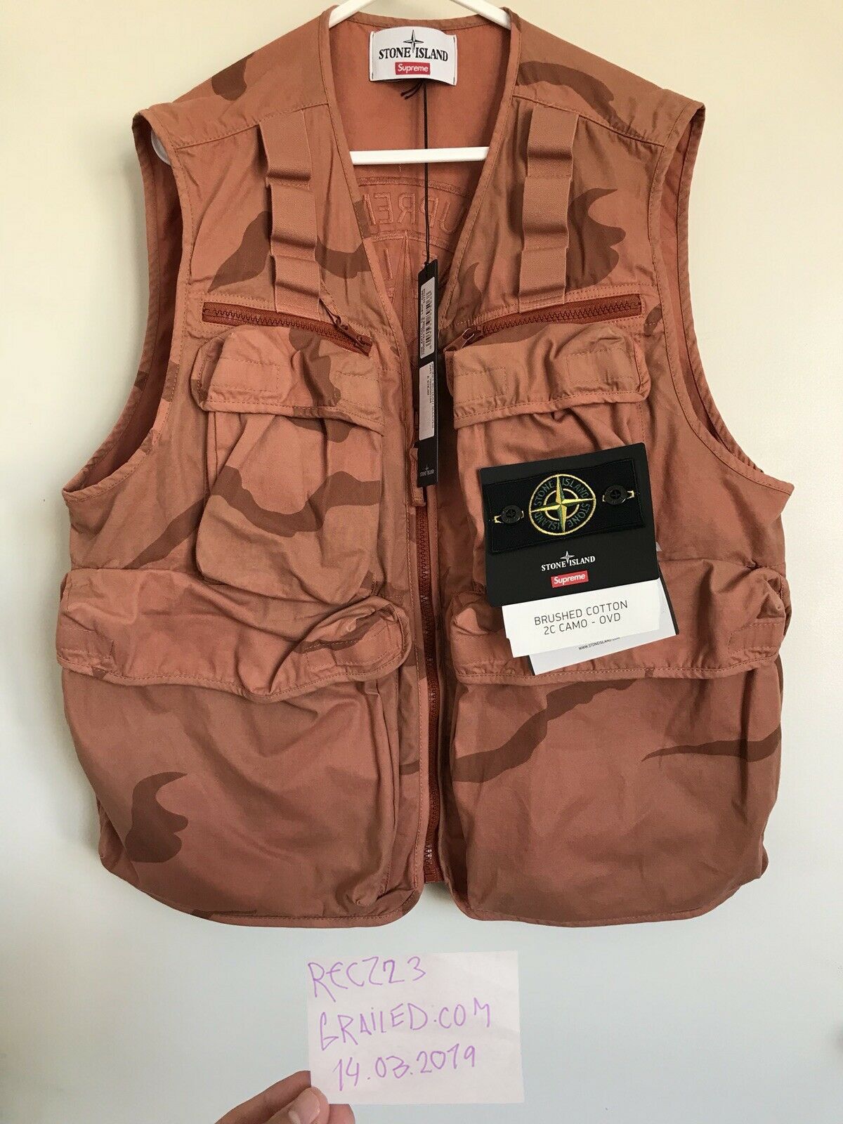 Supreme Supreme x Stone Island Vest brushed Cotton size S | Grailed