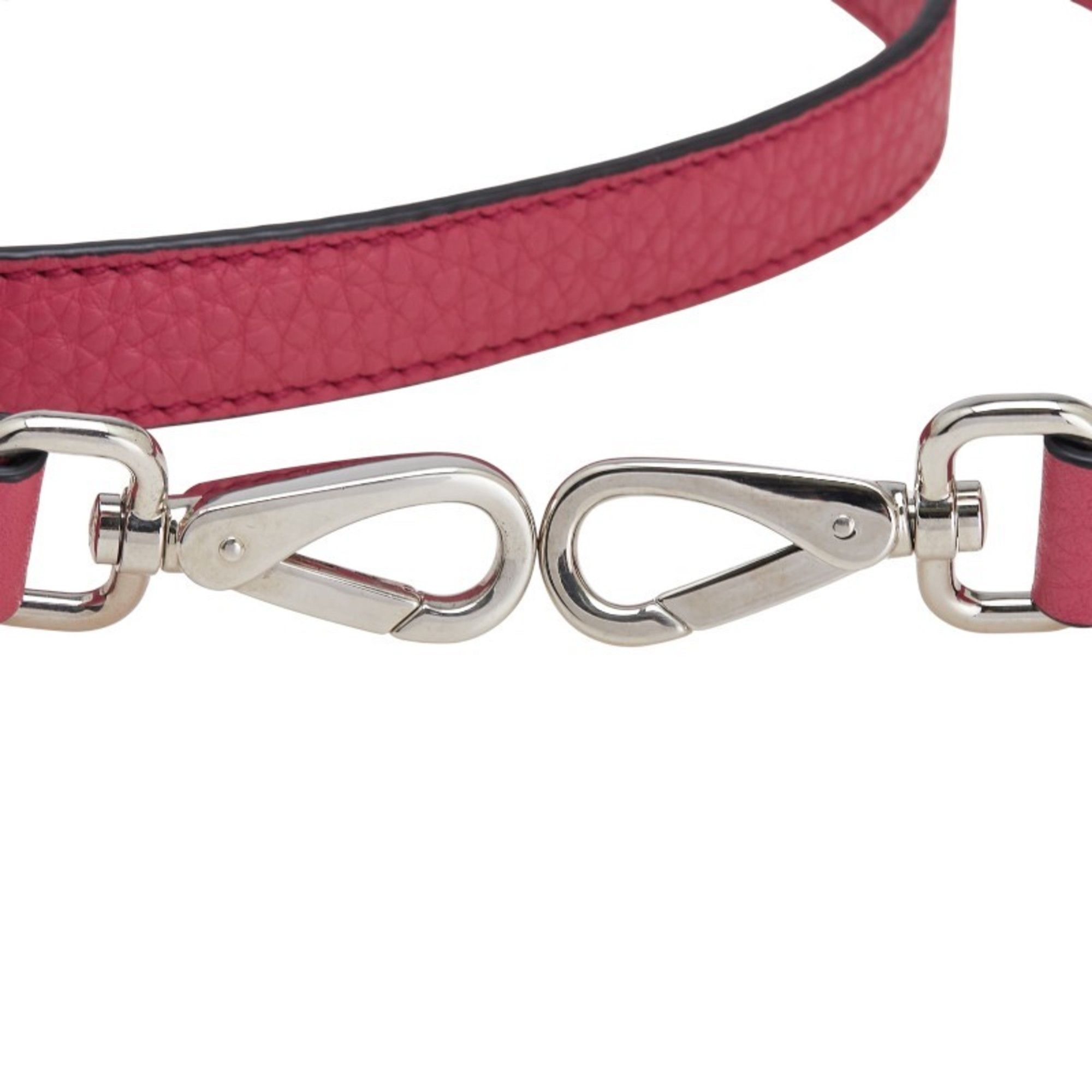 Prada Prada Shoulder Strap with Name Tag, Clochet, Key, and Padlock Set, Pink Leather, Women's Size ONE SIZE - 4 Thumbnail