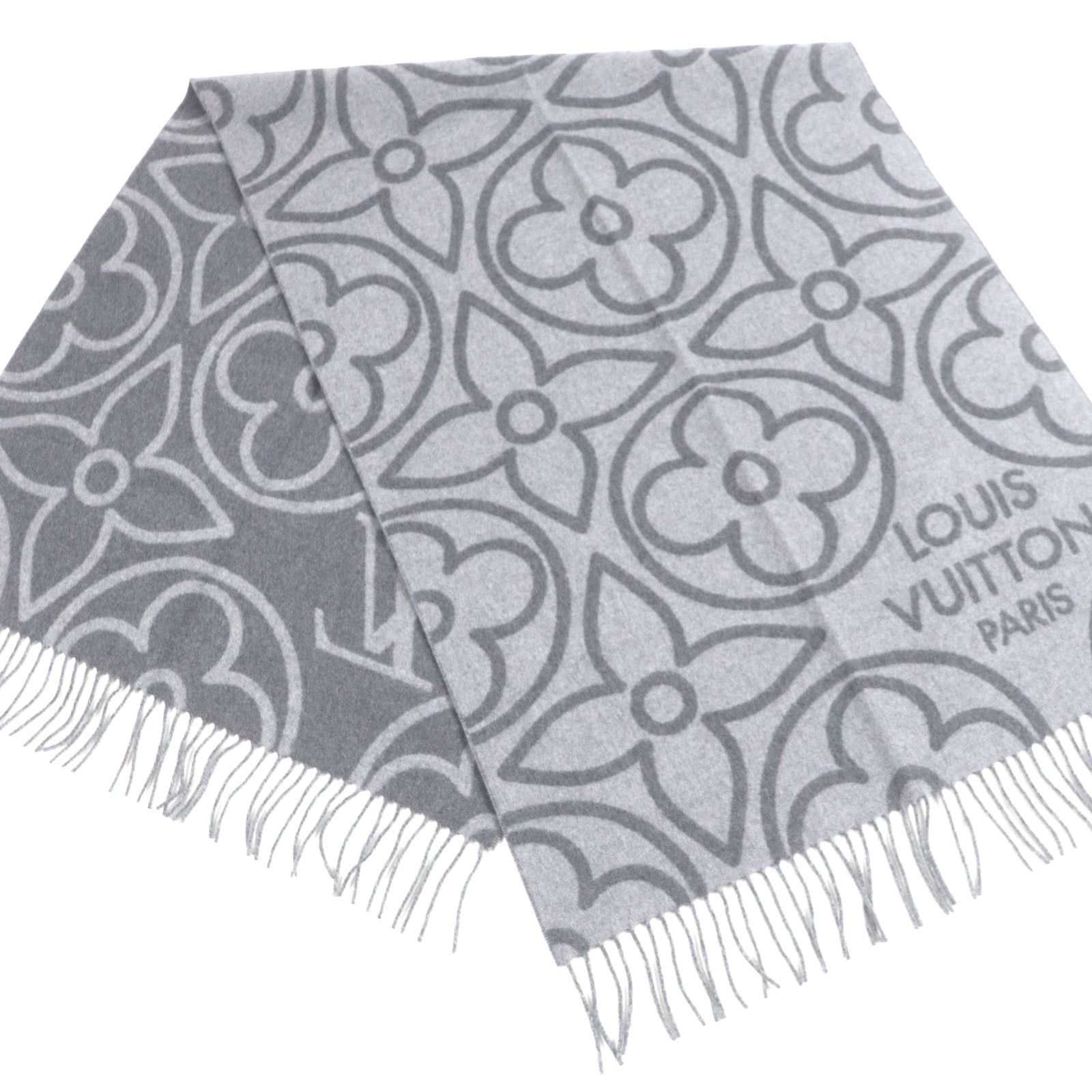 Louis Vuitton Louis Vuitton Louis Vuitton Echarpe Cashmere Scarf Natural Material Scarf R96950 DUTY FREE for USA Size ONE SIZE - 4 Thumbnail