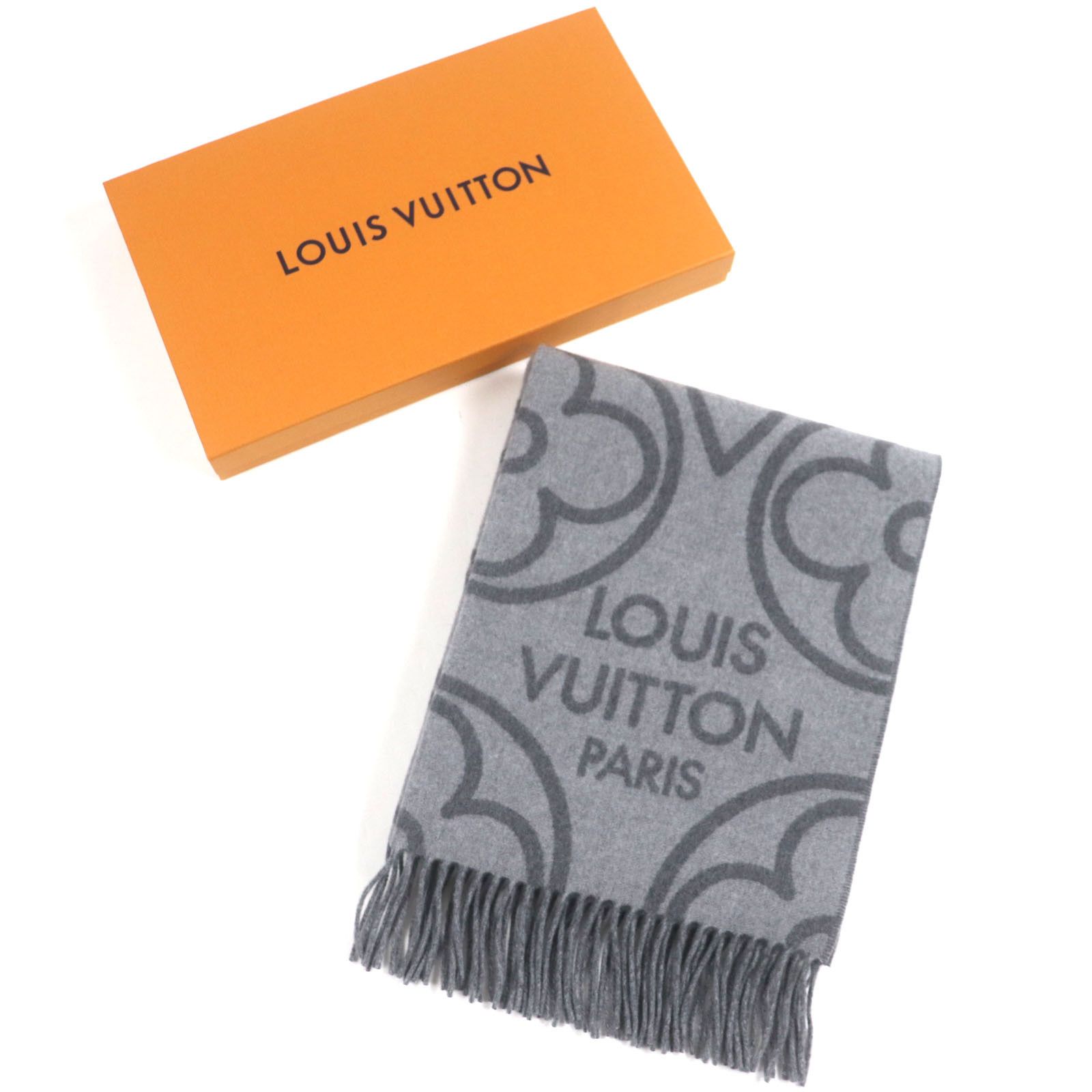 Louis Vuitton Louis Vuitton Louis Vuitton Echarpe Cashmere Scarf Natural Material Scarf R96950 DUTY FREE for USA Size ONE SIZE - 2 Thumbnail