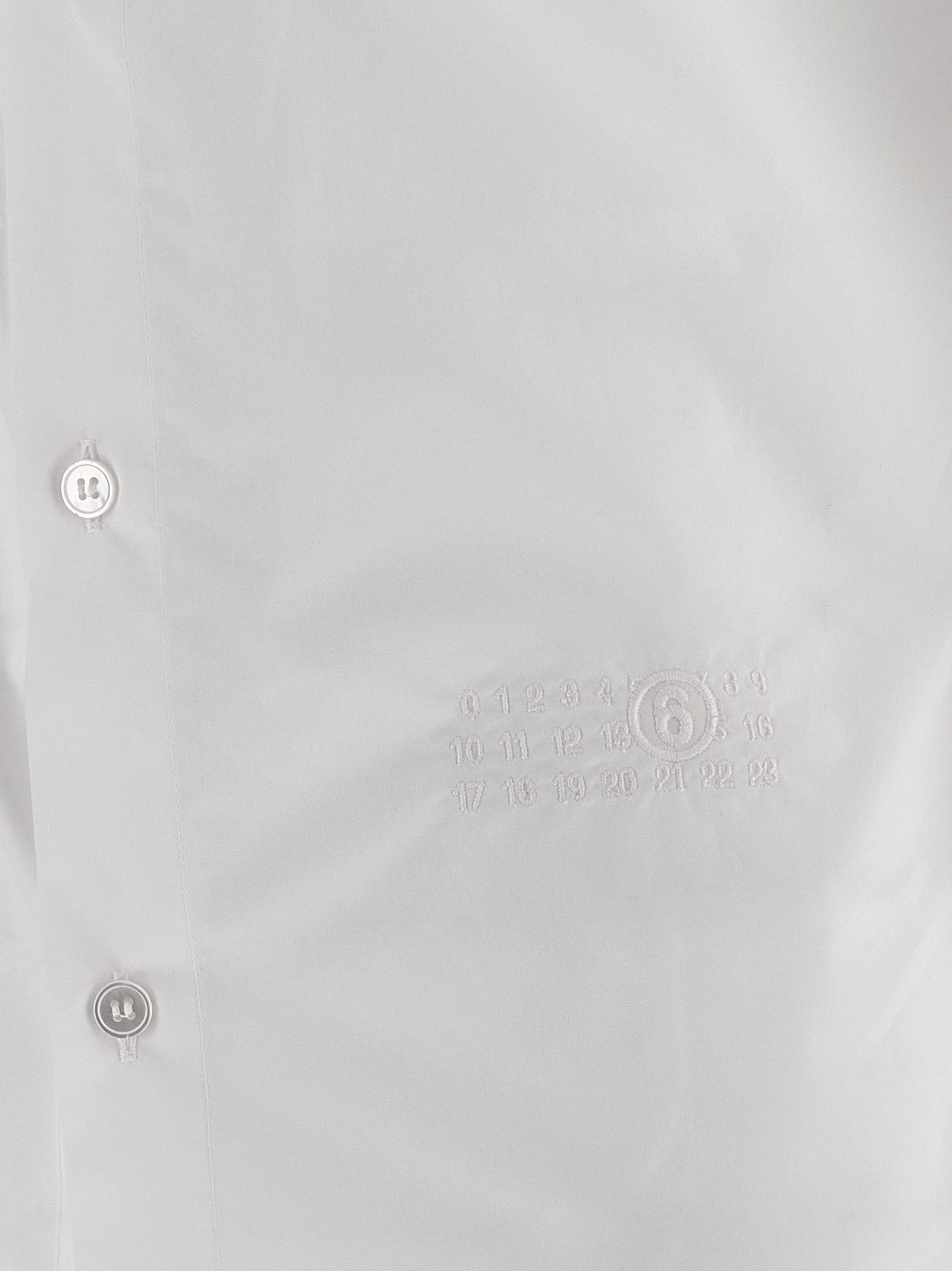 Maison Margiela 'Numeric Signature Mm6' Embroidered Shirt Size M / US 6-8 / IT 42-44 - 4 Thumbnail