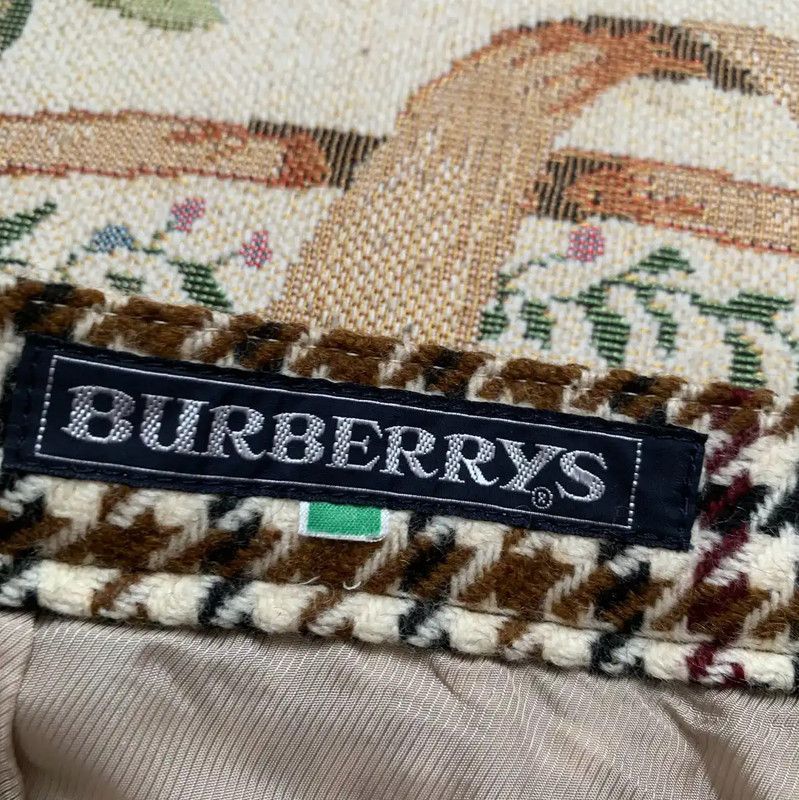 Burberry Burberry Khaki Wool Houndstooth Midi Skirt Size 28" / US 6 / IT 42 - 6 Thumbnail