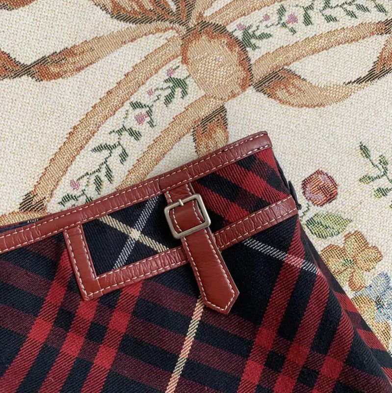 Burberry Burberry Red Cotton Plaid Women’s Skirt Size 27" / US 4 / IT 40 - 3 Thumbnail