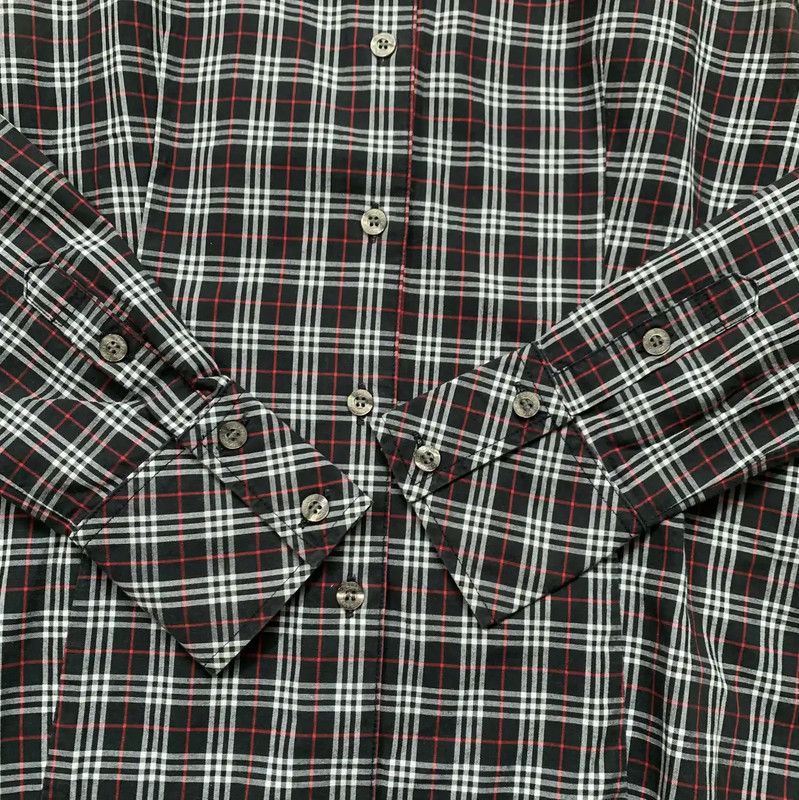 Burberry Burberry Black Check Long Sleeve Shirt for Women Size M / US 6-8 / IT 42-44 - 4 Thumbnail