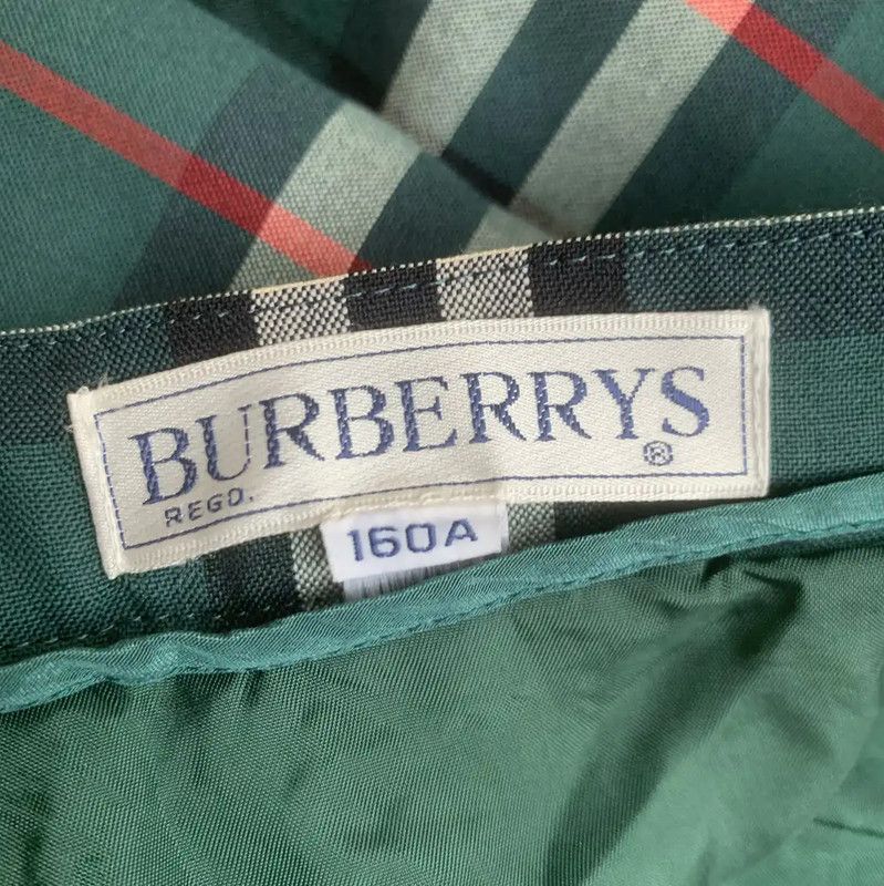 Burberry Burberry Green Wool Midi Skirt for Women Size 23" - 3 Thumbnail
