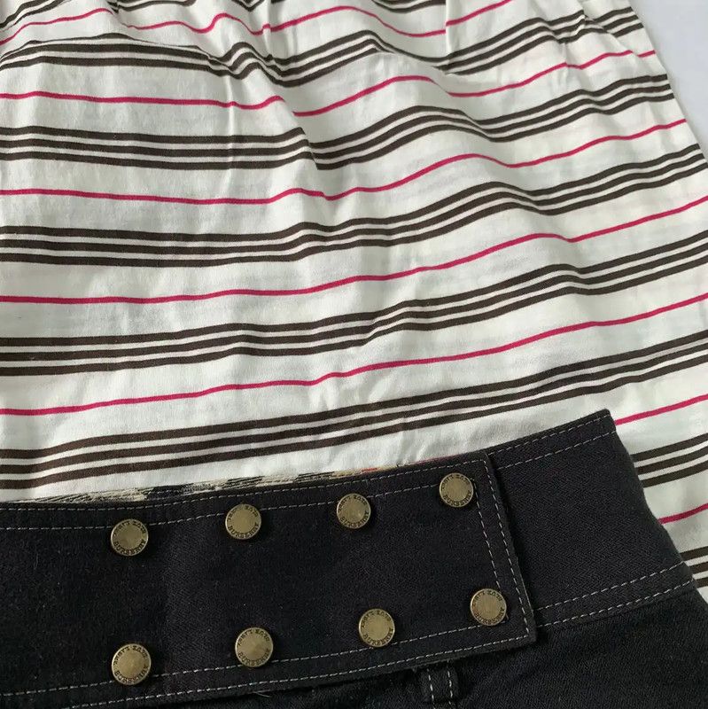 Burberry Burberry Black Cotton Fitted Mini Skirt Size 23" - 2 Thumbnail