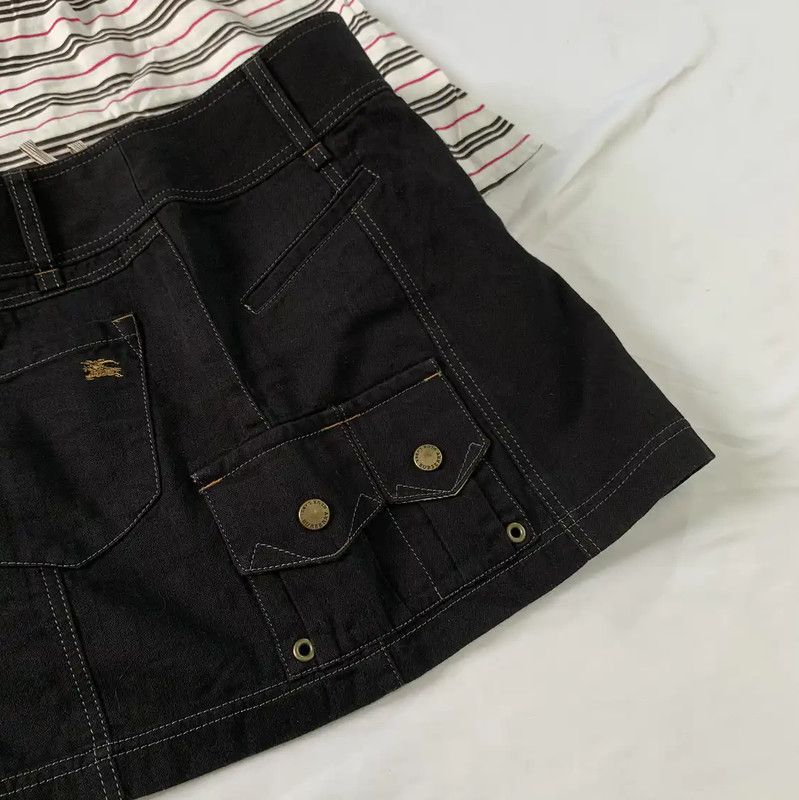 Burberry Burberry Black Cotton Fitted Mini Skirt Size 23" - 3 Thumbnail