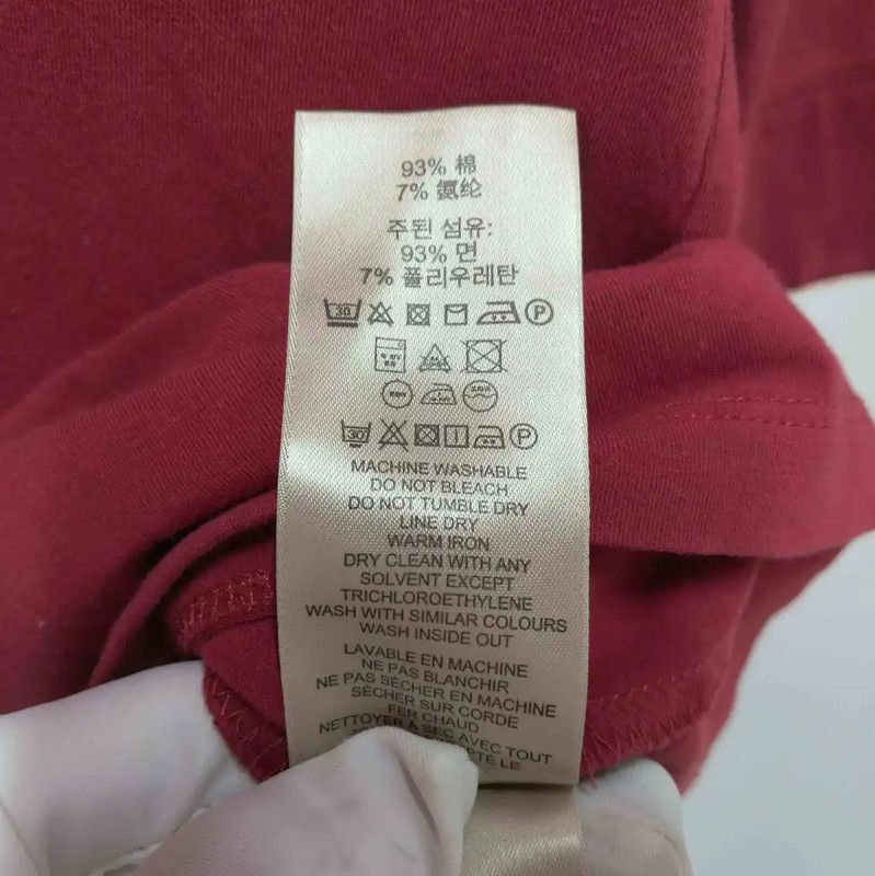 Burberry Burberry Wine Red Cotton Long Sleeve T-Shirt Size M / US 6-8 / IT 42-44 - 5 Thumbnail