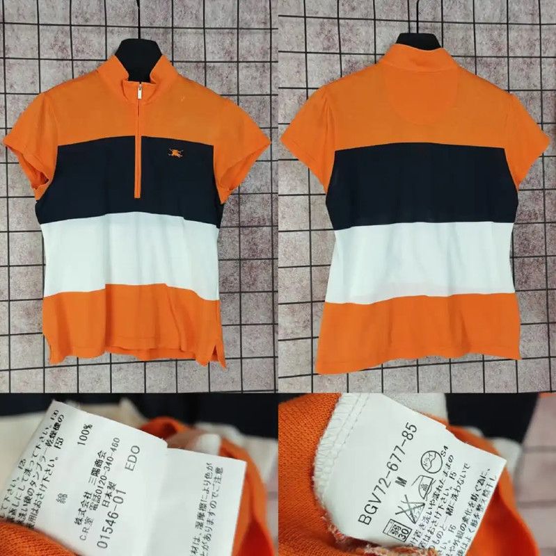 Burberry Burberry Orange Striped Short Sleeve T-Shirt Size M / US 6-8 / IT 42-44 - 2 Thumbnail