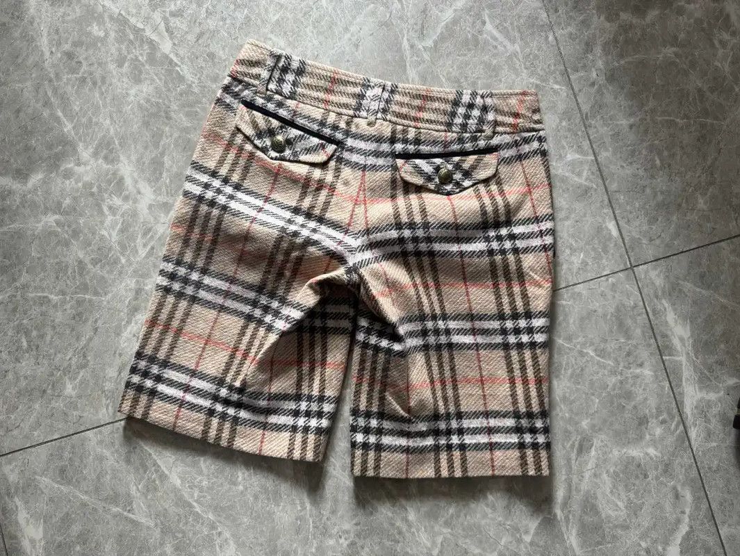 Burberry Burberry Women's Khaki Wool Blend Shorts Size 23" - 5 Thumbnail