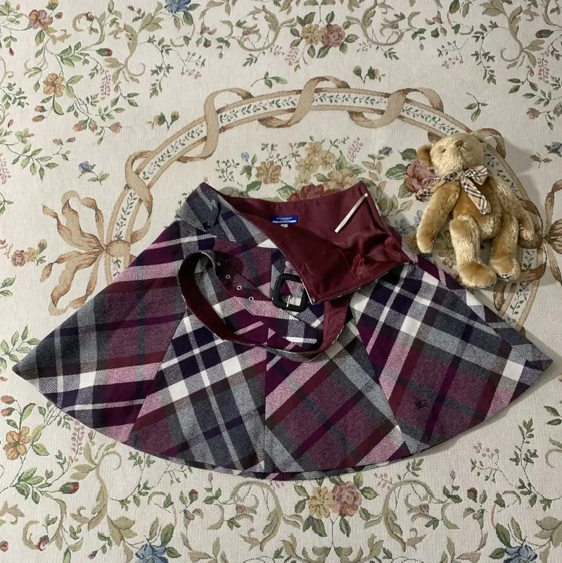 Burberry Burberry Purple Wool Women's Skirt Size 23" - 3 Thumbnail