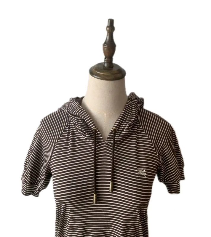 Burberry Burberry Striped Hooded Dress in Dark Brown Size M / US 6-8 / IT 42-44 - 3 Thumbnail