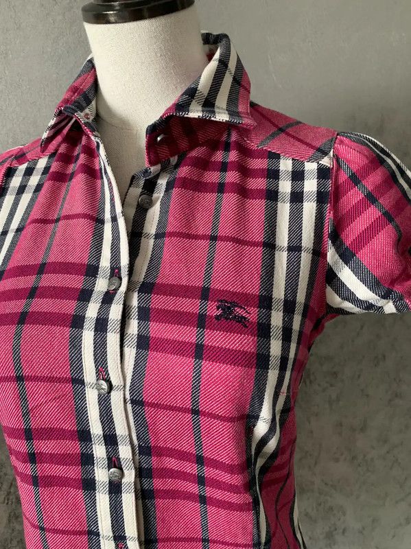 Burberry Burberry Pink Cotton Short-Sleeve Shirt Size S / US 4 / IT 40 - 2 Thumbnail
