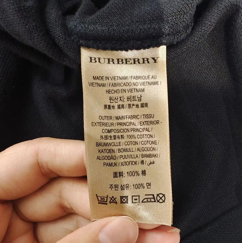 Burberry Burberry Black Cotton Women's T-Shirt in XXL Size XXL / US 16-18 / IT 52-54 - 5 Thumbnail