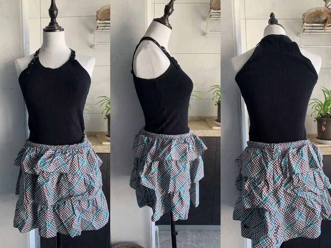 Burberry Burberry Green Cotton Off-Shoulder Top Size M / US 6-8 / IT 42-44 - 6 Thumbnail