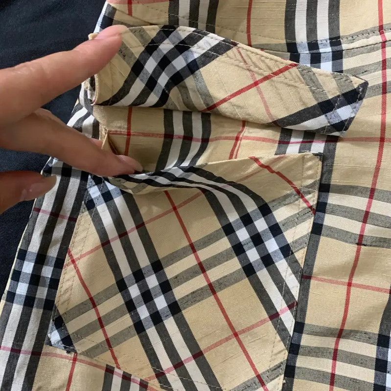 Burberry Burberry Khaki Polyester Mini Skirt for Women Size 23" - 2 Thumbnail