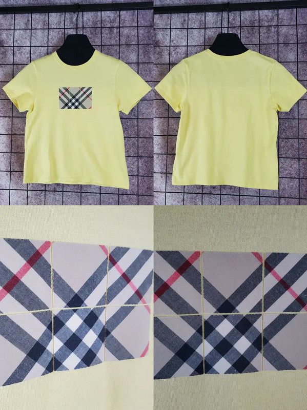Burberry Burberry Yellow Checkered Short Sleeve T-Shirt Size S / US 4 / IT 40 - 3 Thumbnail