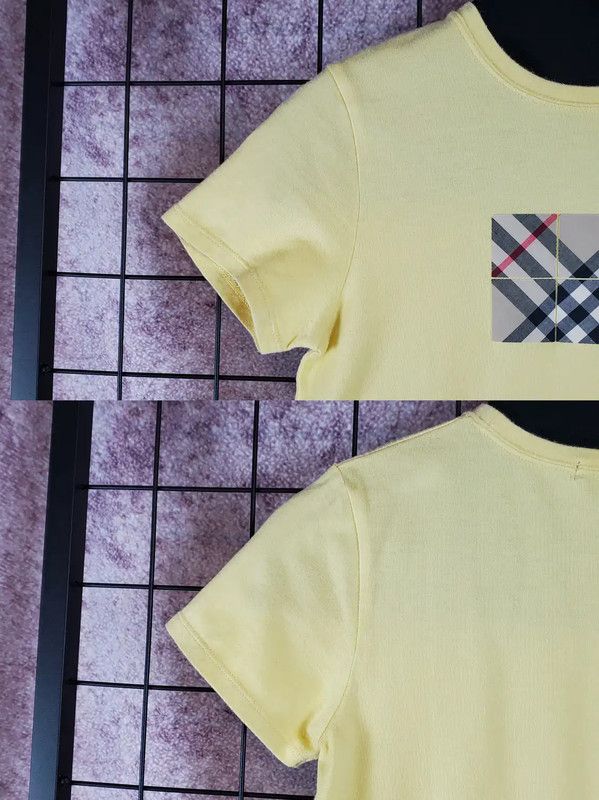 Burberry Burberry Yellow Checkered Short Sleeve T-Shirt Size S / US 4 / IT 40 - 5 Thumbnail