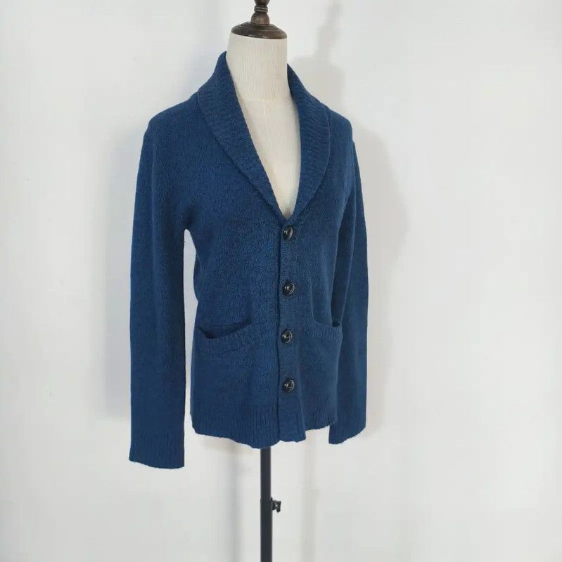 Burberry Burberry Blue Wool Long Sleeve Cardigan Size M / US 6-8 / IT 42-44 - 3 Thumbnail