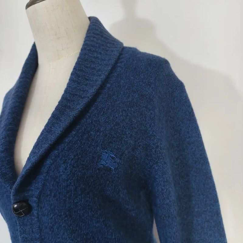 Burberry Burberry Blue Wool Long Sleeve Cardigan Size M / US 6-8 / IT 42-44 - 2 Thumbnail