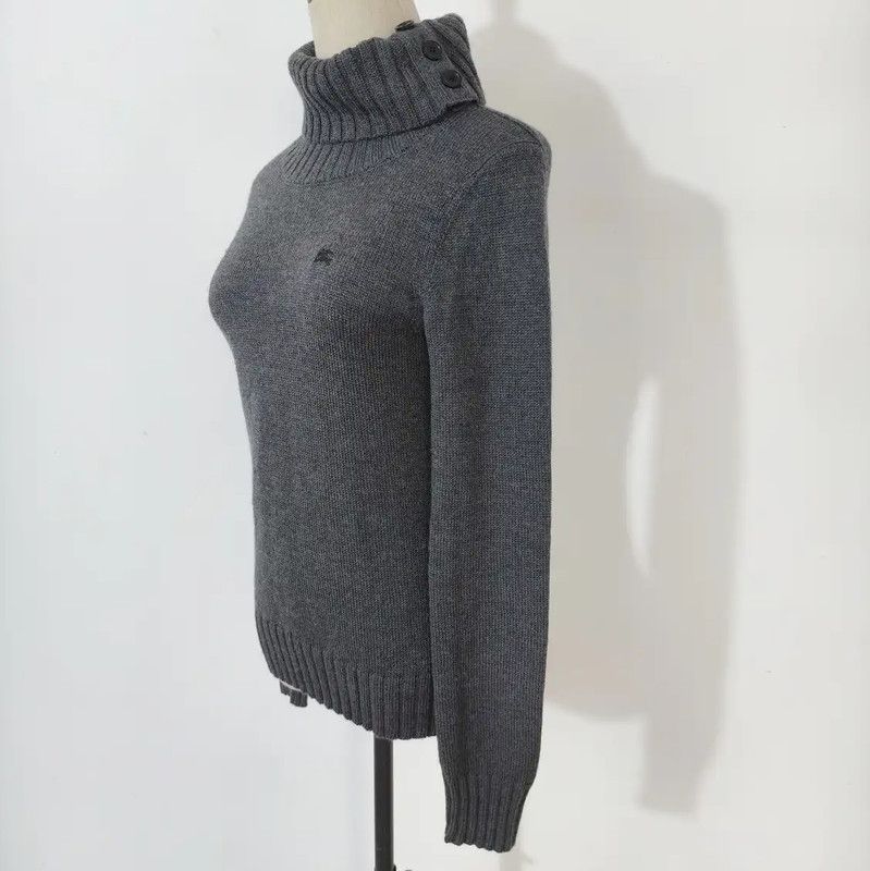 Burberry Burberry Gray Wool Long Sleeve Sweater Size M / US 6-8 / IT 42-44 - 3 Thumbnail