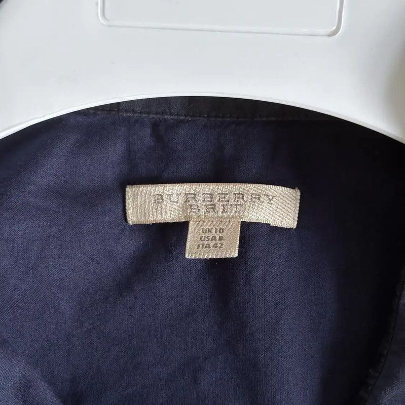 Burberry Burberry Dark Blue Cotton Women's Dress Size ONE SIZE - 3 Thumbnail