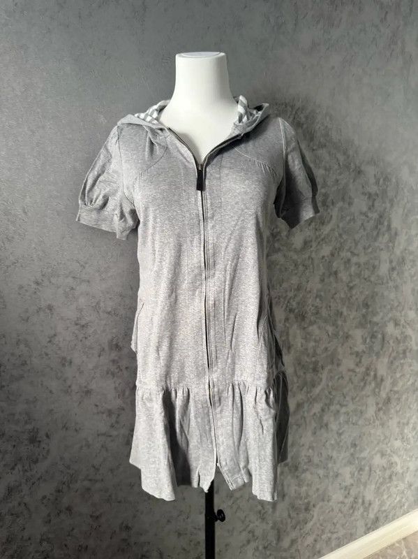 Burberry Burberry Gray Cotton Short Sleeve Hoodie Dress Size M / US 6-8 / IT 42-44 - 5 Thumbnail