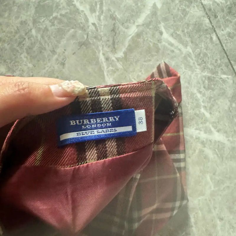 Burberry Burberry Color Block Wool Mini Skirt Size 23" - 6 Thumbnail