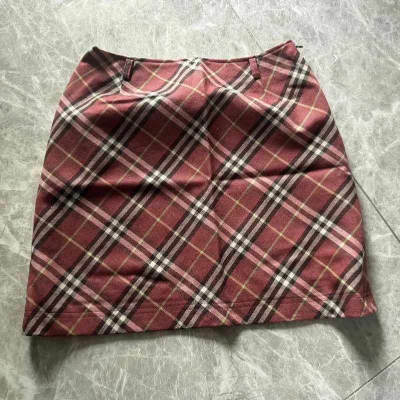 Burberry Burberry Color Block Wool Mini Skirt Size 23" - 4 Thumbnail