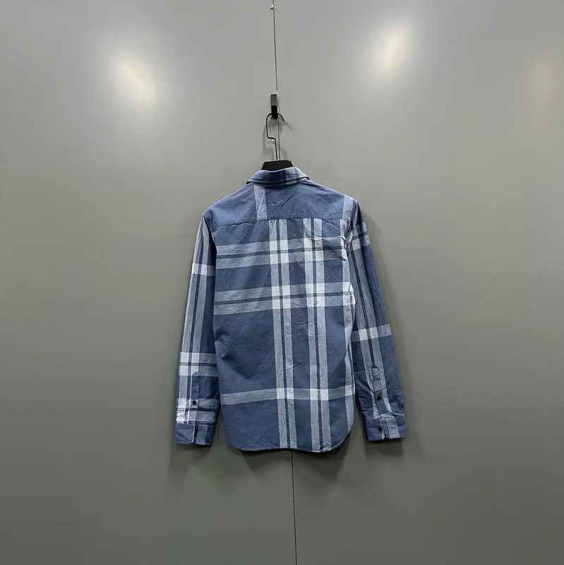 Burberry Burberry Blue Cotton Long Sleeve Button-Up Shirt Size S / US 4 / IT 40 - 2 Thumbnail