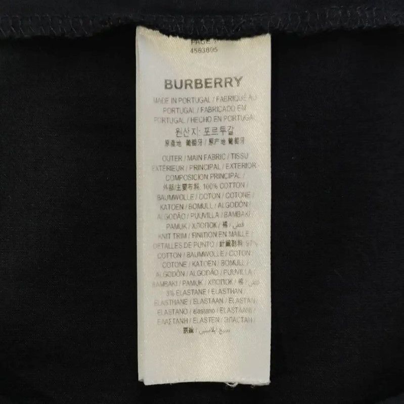 Burberry Burberry Black Cotton Women's T-Shirt Size XS / US 0-2 / IT 36-38 - 5 Thumbnail
