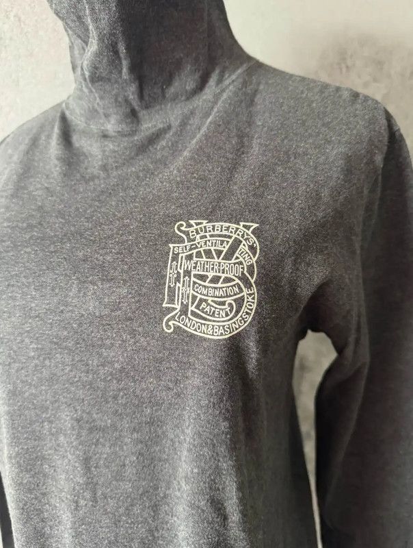 Burberry Burberry Long Sleeve Cotton T-Shirt in Dark Gray Size M / US 6-8 / IT 42-44 - 8 Thumbnail