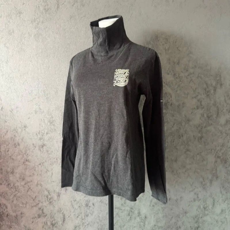 Burberry Burberry Long Sleeve Cotton T-Shirt in Dark Gray Size M / US 6-8 / IT 42-44 - 6 Thumbnail