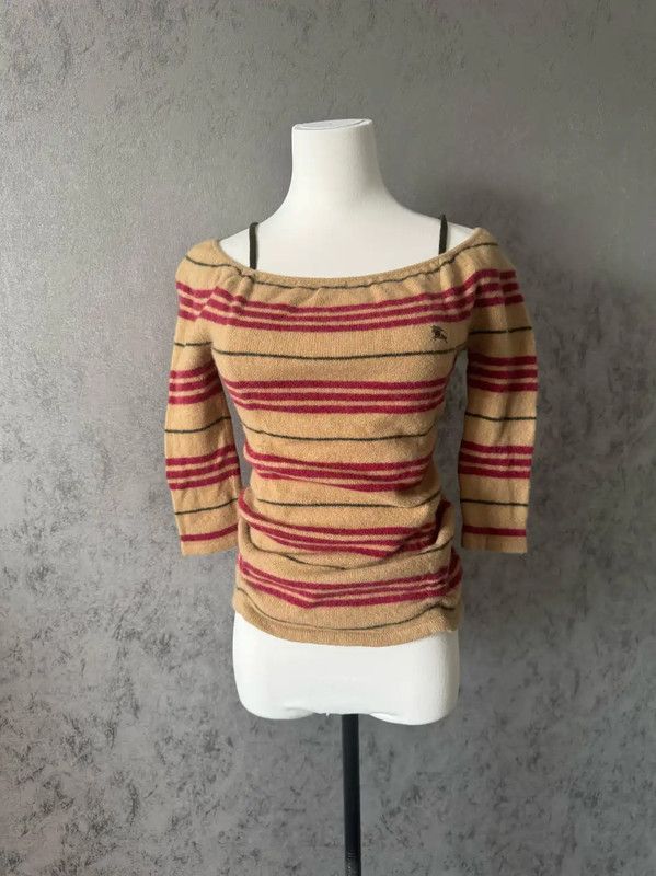 Burberry Burberry Color Block Wool Long Sleeve Top Size M / US 6-8 / IT 42-44 - 2 Thumbnail