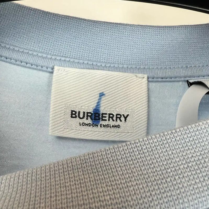 Burberry Burberry Light Blue Cotton Women's T-shirt Size S / US 4 / IT 40 - 3 Thumbnail