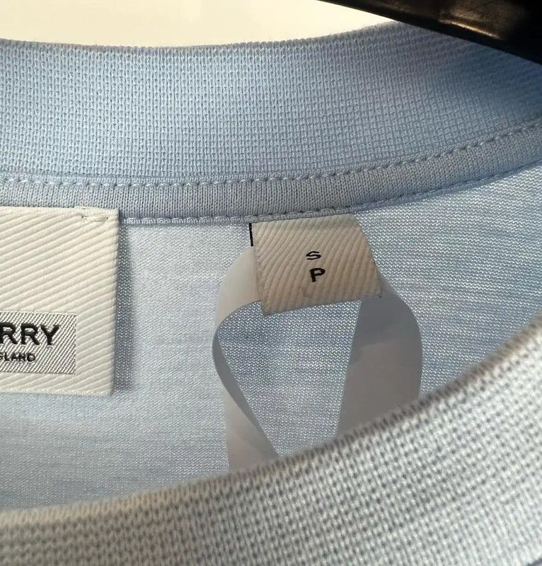 Burberry Burberry Light Blue Cotton Women's T-shirt Size S / US 4 / IT 40 - 4 Thumbnail