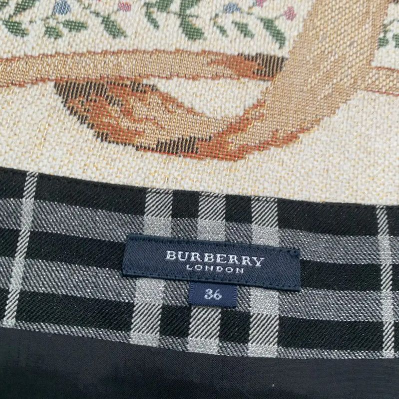 Burberry Burberry Black Plaid Wool Skirt for Women Size 23" - 4 Thumbnail